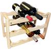 BuyStar Scaffale Portabottiglie Cantinetta in Legno di Faggio: 42,5x22x28 cm a 12 Posti- Soluzione Elegante e Funzionale per Organizzare la Tua Collezione di Vini