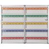 YUESFZ Armadietto Portachiavi A Muro con Etichetta, Cassaforte per La Gestione delle Chiavi di Grande capacità, Scatola Portachiavi con 24-150 Ganci (Color : Silver White, Size : 150)
