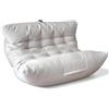 Aiire Pouf Poltrona Sacco di Design - Puff per Sedersi in Cotone con Imbottitura Inclusa - Bean Bag Chair per Salotto, Camera da Letto o Lettura - Pouffe Moderno XXL 2 Posti Grigio Chiaro