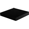 Gicos Mensola quadrata da parete pensile scaffale in legno mdf da muro colore nero 25 * 25 * 4 cm DOU-789465