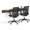 Mobili Fiver, Scrivania sospesa a muro Evolution 180x40, Noce Scuro, Made in Italy