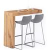 Mobili Fiver, Penisola Evolution 120x40, Rovere Rustico, Tavolo Penisola Cucina per 2 persone, Made in Italy