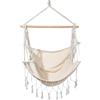 Rebecca Mobili Poltrona Sospesa, Sedia Altalena, Beige, Policone Canvas, per Giardino Veranda Salotto, Robusta, Kit Fissaggio Incluso - Misure HxLxP: 130 x 90 x 130 cm - Art. RE6696