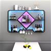 AYHARYLH Portabottiglie Da Parete A LED Sospeso, Mensola Da Bar A Muro Espositore Per Vino, Scaffale Per Organizer Per Vino, Portabottiglie Industriale A Parete, Per Bar Di Casa, Sala Da Pranzo, Cucina ( Color