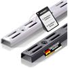 BOOMET Guide da parete a 2 file, colore antracite, 150 cm, 10 pezzi, 2 colori, guide per scaffali/mensole da parete, scaffalatura in acciaio, verniciato a polvere, montaggio semplice