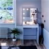 Vicco Tavolo da toeletta Isabelle, Bianco, 60 cm con illuminazione a LED, Salvaspazio e funzionale allo stesso tempo