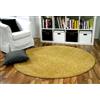 Snapstyle Mona - Tappeto Velluto a Pelo Alto - Giallo Curry - Rotondo - 4 Dimensioni
