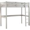 Arredo Stock Letto singolo a soppalco con scrivania inclusa, 90x190x176 cm (Bianco naturale)