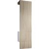 Vladon Carlton Hallway Set 5, Set di contenitori per corridoi con 1 Pannello Appendiabiti con Anta incorporata e 1 Asta Appendiabiti, Bianco Opaco/Quercia segato Grezzo (52 x 193 x 35 cm)