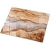 Tulup Piano da Tavolini in Vetro 80x60 cm Rettangolare Decorazione Vetro Temperato Tavolini da caffè Piano d'appoggio dalla Cucina, Sala da Pranzo o dal Soggiorno - Motivo Legno Naturale con Resina