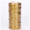 LUHYSU Corda di cotone da 2 mm 100 m Corda di cotone per nodi Forniture per macramè Appendiabiti da parete Decorazione Corda per macramè-Filo dorato-2mm 100 metri