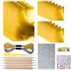 Generico Fogli di Alluminio per Artigianato, Kit per Goffratura su Lamina Decorativa per Adulti, Set per Goffratura in Oro E Argento Fatto A Mano per Opere d'Arte, Incisione, Montaggio, Pittura