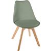ATMOSPHERA CREATEUR D'INTERIEUR - Sedia Baya, gambe in faggio verde kaki