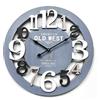 Rebecca Mobili Orologio grande da parete, legno mdf, grigio, design moderno, arredo casa salotto cucina - Misure: Ø 55 cm x P 4,5 cm - Art. RE4988
