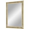 Duisburger-Rahmen24 Flex 35 - Specchio da Parete 100x120 cm con Cornice (Silver Leaf), Specchio su Misura con Striscia di Legno MDF da 35 mm di Larghezza e Parete Posteriore Robusta con Ganci