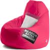 Avalon - Puff Poltrona Sacco XXL Jive Deluxe Sfoderabile, Pouf Sacco di Qualità Sartoriale, Bean Bag per Sedersi Ergonomico, Tessuto Antistrappo Impermeabile, Made in Italy(95x135cm-Fucsia)