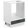 Vicco Mobile per forno da incasso Fame-Line, Antracite rustico, 60 cm senza piano di lavoro, per la combinazione con altri moduli della serie Fame-Line