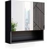 Vicco Specchio contenitore bagno Irma, Antracite lucido, 54 x 55 cm