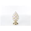 Mondocreazioni Pigna LED in Porcellana Bianco e Oro Classico Elegante complemento d'arredo ST 54269