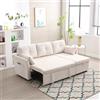 MURUL Divano Letto Multifunzionale con Contenitore e Letto Estraibile, Chaise Longue Divano Letto Intercambiabile, Divano Componibile con Sedili Contenitori, Divano Angolare Modulare per Soggiorno