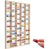 Creative Deco Bacheca da Parete Portaoggetti, Scaffale Verticale, Espositore 90 Vani Divisori Scomparti Regolabili, 78,8x50x4cm, Mensola, Vetrina Espositiva, Portagioie per Stoccaggio Decorazione