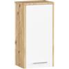 AKORD | Mobile Alto da Bagno FIN W30 a 1 Anta | Armadio a Muro Sospeso | Porta con Montaggio a Destra o a Sinistra | 30 x 60 x 22,5 cm | Peso 18 kg | Quercia Artisan & Bianco Frontale