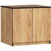 AKORD | Estensione dell'armadio | Aumenta la capacità dell'armadio | Armadio 2 Ripiani e 2 Ante | Robusto | Facile da montare | 51 x 90 x 55 cm | Rovere Artigianale