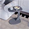 sugodesign Tavolino da salotto con ruote, piccolo tavolino a forma di C in stile Antracite, piccolo tavolino da salotto ideale per computer portatili, tazze - Norma