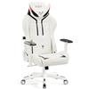 DIABLO X-Ray Sedia Gaming Poltrona da Ufficio Braccioli 4D Design Ergonomico Perforazione Pelle Sintetica Funzione di Inclinazione Bianco-Nero King (XL)