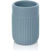 Inbagno Portaspazzolini Bagno a Bicchiere Turchese Cobalto, in Ceramica, Linea Cup