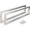 Montixx® Set di 2 consolle da parete e portasciugamani a forma rettangolare in acciaio inox per supporto lavabo/sottopiano per lavabo, piano per lavabo e lavabo, lunghezza 45 cm x altezza 15 cm