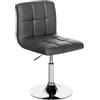 CLP Sedia Lounge Design Palma V2 In Similpelle Trapunta I Sedia Sgabello Girevole E Imbottita, Colore:nero