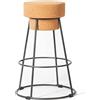 Biosughero - Sgabello Bouchon altezza 65 cm - sughero e acciaio smaltato