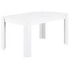Brigros - Tavolo allungabile da Pranzo in Legno melaminico 140-190x90x77 cm, moderno, elegante e funzionale (Bianco)