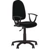 CHAISE-EXPERT Sedia ergonomica Prestige II, da ufficio, con schienale reclinabile. Seduta regolabile, schienale regolabile.Con braccioli.Capacità di carico: 130 kg.-In tessuto.Braccioli smontabili. Nero