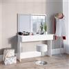 Vicco Tavolo da toeletta Azur, Bianco, 120 cm con specchio e sgabello a LED, Due cassetti scorrevoli per organizzare subito palette, pennelli e gioielli