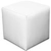 Best For Home | Pouf a Cubo | Poggiapiedi Imbottito in Ecopelle | Pouf Moderno da Divano | Sgabello Salvaspazio per Soggiorno, Cameretta o Ingresso | Struttura Robusta Fino a 300 kg | Pouf Bianco