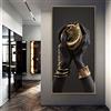 Jin Yi Global Quadri su Tela Donna Africana Dipinti d'Arte Poster e Stampe di Arte della Parete Mani Nere Che tengono Gioielli d'oro Decorazioni per la casa 65x130 cm Senza Cornice