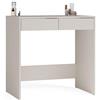 BDW Marina 2S Slim - Tavolo da toeletta con 2 cassetti, 81 x 50 x 80 cm, lato frontale scanalato, colore: Cashmere