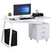 yelloo - Scrivania con Cassetti Salvaspazio, Scrivania Ufficio per Computer, Adatta per Cameretta, Scrivanie dal Design Moderno ed Elegante, Tavolo Ufficio Porta PC (Mod. ELEGANT Bianco)