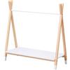 Happy Garden Armadio per Bambini Lou con cassetto Bianco in Stile scandinavo, Appendiabiti in Legno di Pino