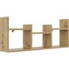 KUBUTKU Scaffale decorativo da parete con 6 ripiani, design scandinavo moderno, per soggiorno, cucina, ufficio, camera da letto, bagno, libreria (rovere Artisan)
