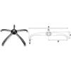 IDEALSEDIE DI GALIZIA MICHELE Base a 5 raggi per sedie da ufficio in acciaio CROMATA - 63cm (25 pollici)