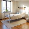 FetiNes Divano Letto Singolo in Ferro Battuto, Struttura Divanetto Letti Singoli in Metallo per Adulti, 90 x 200 cm - Bianco