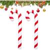 Fyrdyn Candy Cane Gonfiabili - 2 Pezzi Gigante PVC Gonfiabile Decorazione | Decorazioni Natalizie per Esterno Grandi Candy Cane | per Giardini Interno Esterno Balconi Terrazze