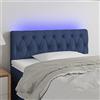 IBUQDDV Testiere Letto Matrimoniale Testiera Letto Matrimoniale Testiera Letto Una Piazza E Mezza Spalliera Letto Matrimoniale Testiera a LED Blu 90x7x78/88 cm in Tessuto per Camera Degli Ospiti Salone