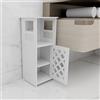 HUOLE Supporto per carta igienica per armadietto, piccolo mobile per WC, mobile da bagno su piedistallo design moderno, colonna, armadio/guardaroba, 24 x 22 x 56 cm, bianco