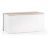 Terraneo baule contenitore con chiusura rallentata soft-close - Mobile salvaspazio pratico e sicuro, dimensioni 90x45x45 cm, ideale per soggiorno, ingresso o camera (Bianco rovere)