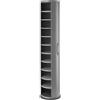 Emporium Living - Metalpop Scarpiera Girevole a 360 ° in Metallo con Ripiani Rotondi in PVC Grigio - ⌀40 x 173 cm - Made in Italy