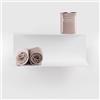 D-Segno Forty. Mensoletta bagno. Mensola porta oggetti bagno design. Mensola da muro design piccola e funzionale. P16.3 x L40/60 x H15.5 cm. Prodotto 100% Made in Italy (60 cm, Bianca)